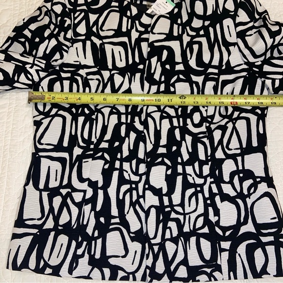 Evan Picone black label white and black open front jacket new size 8 - Picture 8 of 11